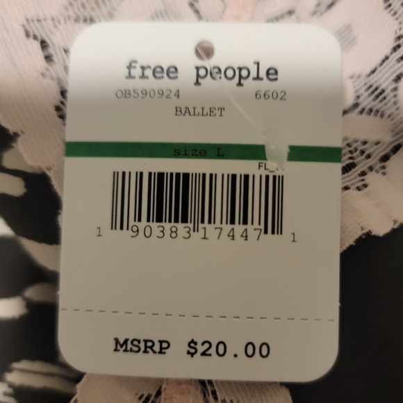 NWT Free People Gallon Lace racerback Ballet Pink bralette - Picture 6 of 6